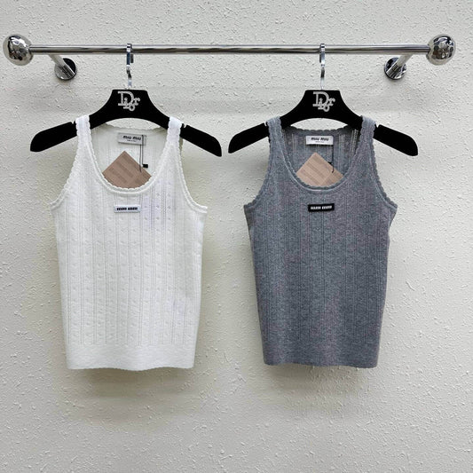 Minimalist Cut-Out U-Neck Vest