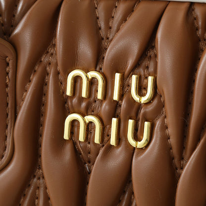 Mi 25 Large Lambskin Textured Vintage Baguette Bag