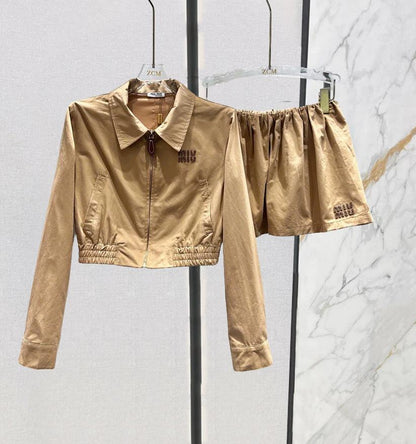 25 Lapel long-sleeved short jacket