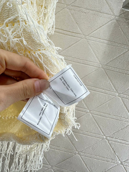 25ss new woven tassel knitted vest