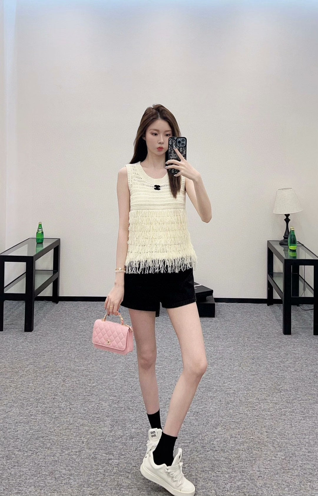 25ss new woven tassel knitted vest