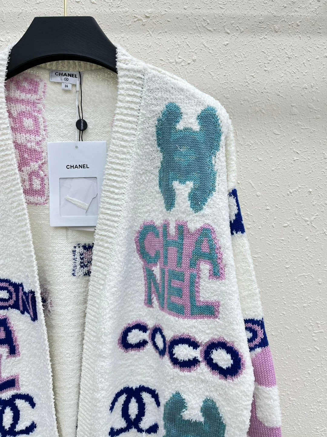 25 new contrast color jacquard pocket V-neck long sleeve long knitted jacket