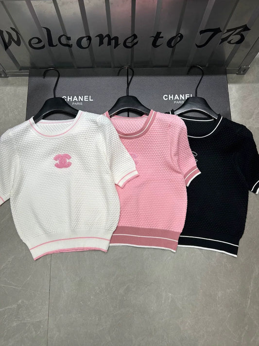 New  flocked short sleeves