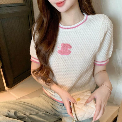 New  flocked short sleeves