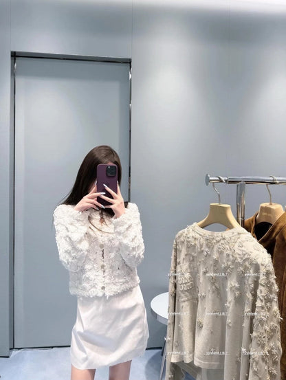 25 Spring and Summer Latest Series Crochet Pocket Knitted Cardigan