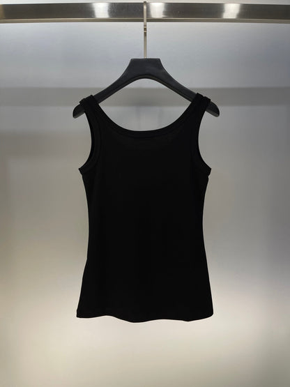 25ss new classic ribbed all-match triangle logo vest