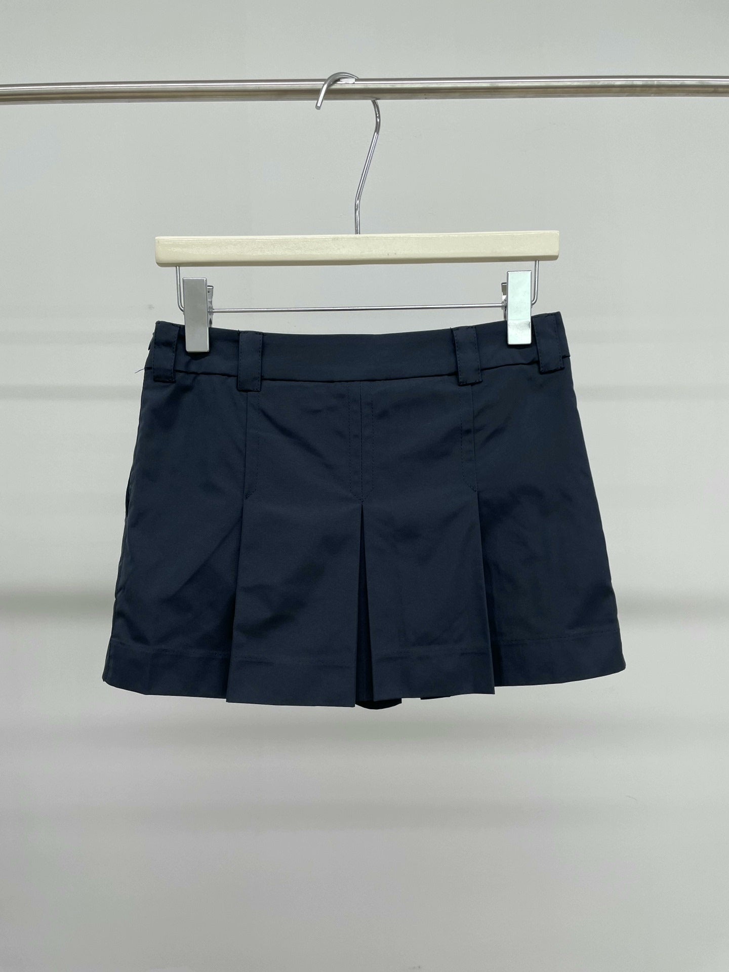 25ss new leather logo skirt