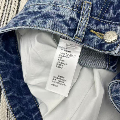 25 Early Spring and Summer Design Printed Denim A-Line Skirt