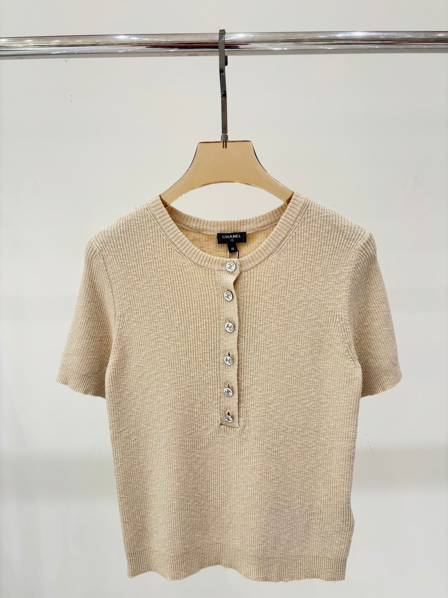 25ss early spring new slim fit knitted short sleeves