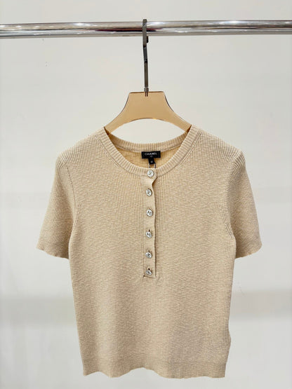 25ss early spring new slim fit knitted short sleeves