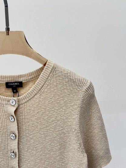 25ss early spring new slim fit knitted short sleeves