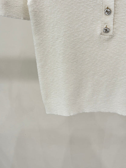 25ss early spring new slim fit knitted short sleeves