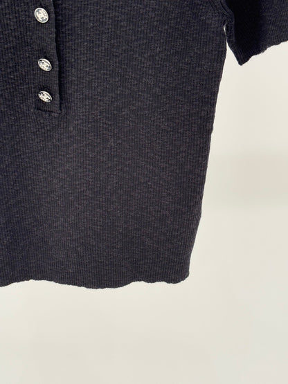 25ss early spring new slim fit knitted short sleeves