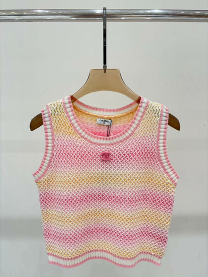 25 Summer jacquard simple knitted vest