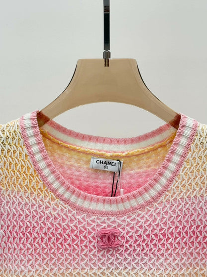 25 Summer jacquard simple knitted vest