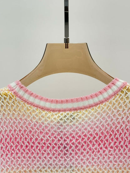 25 Summer jacquard simple knitted vest