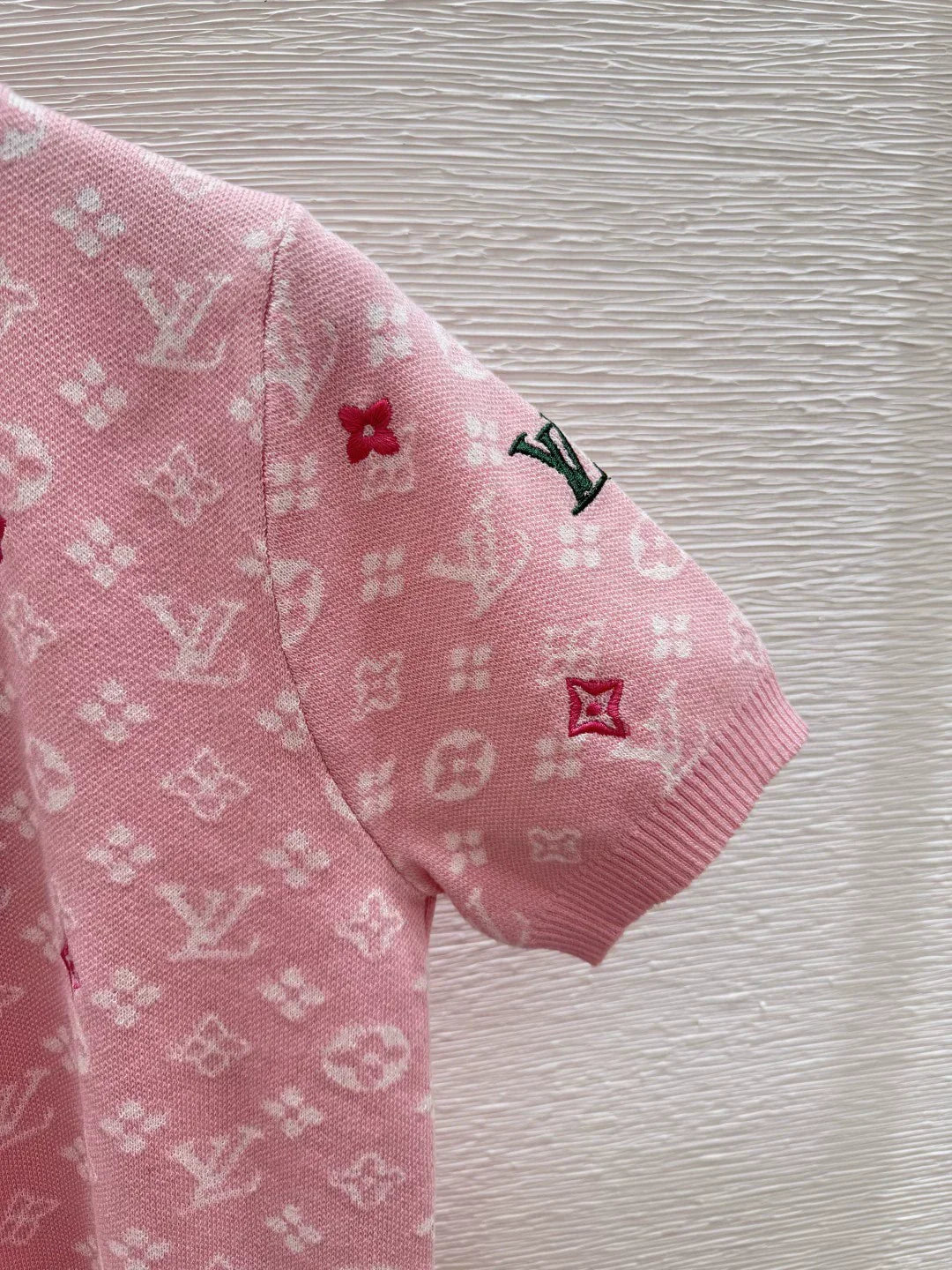 25ss round neck colorful knitted short sleeve T-shirt