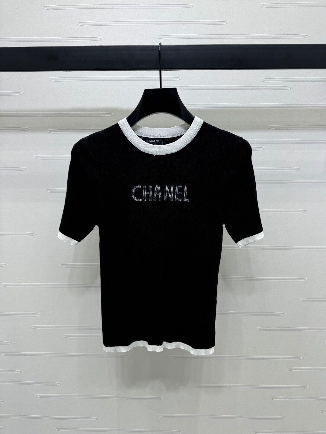 25 Spring and Summer New Color-contrast Striped Round Neck Short Sleeve