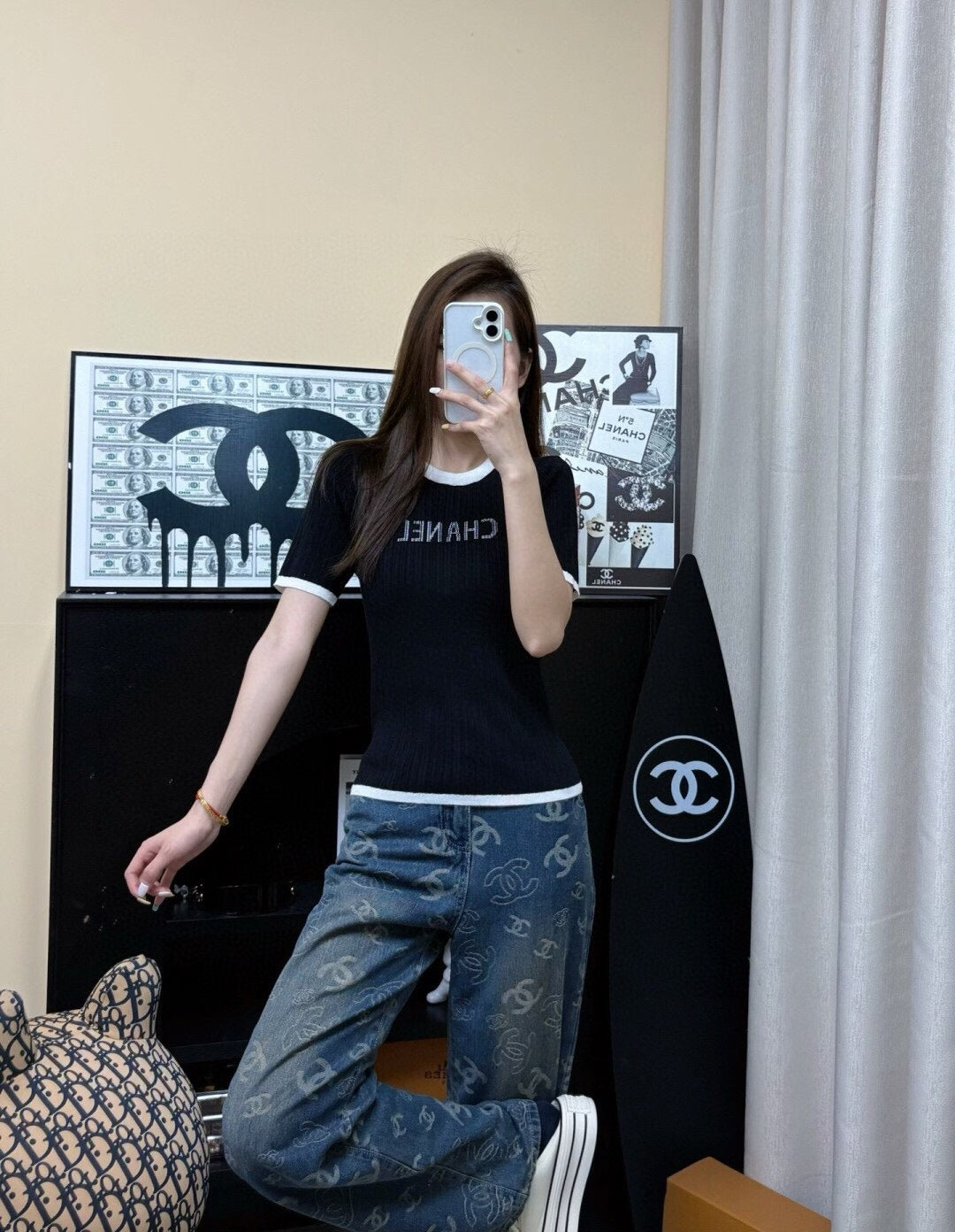 25 Spring and Summer New Color-contrast Striped Round Neck Short Sleeve