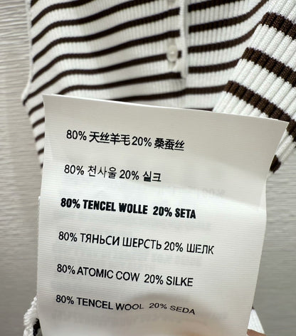 25 Spring/Summer Lapel Striped Knitted Vest