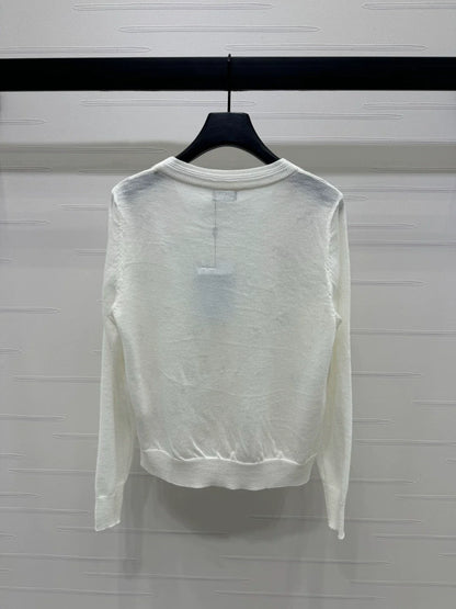 25 Spring and Summer Latest V-neck Diamond Knitted Cardigan