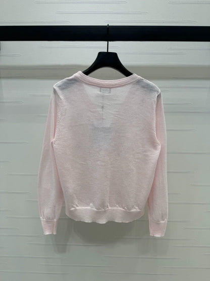 25 Spring and Summer Latest V-neck Diamond Knitted Cardigan