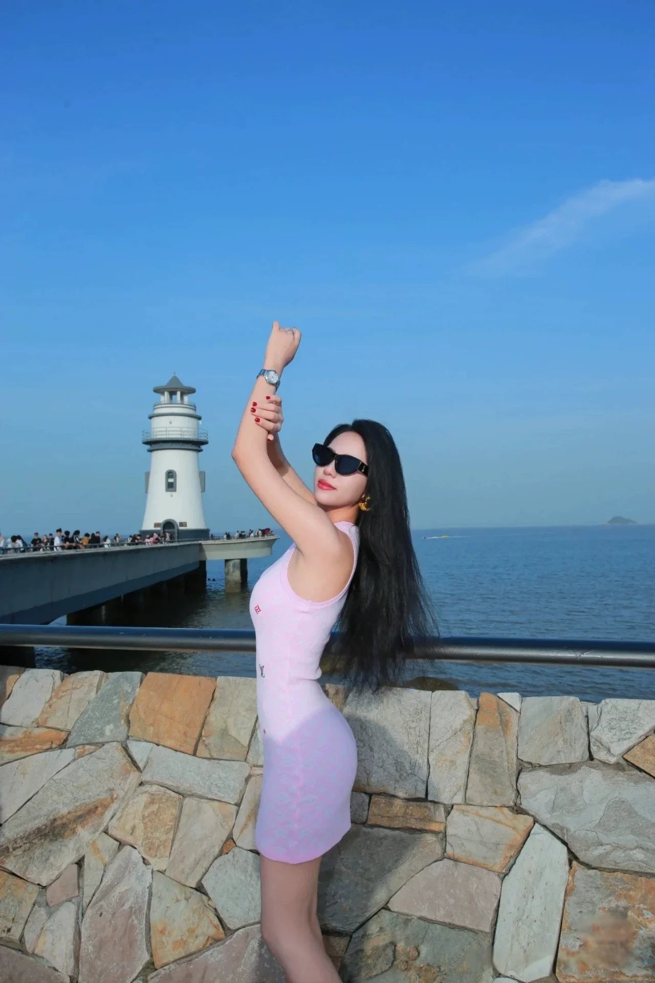 25 New Letter Logo Embroidery Concave and Concave Textured Vest Dress