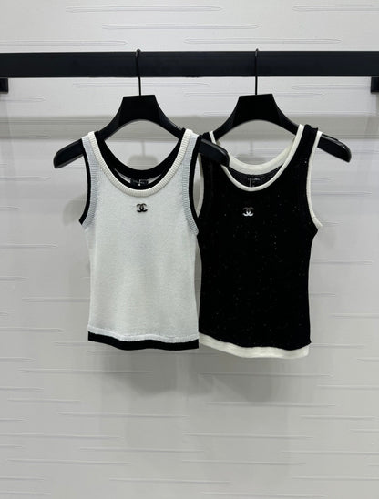 25 Spring and Summer Latest Series Sequined Knitted Vest