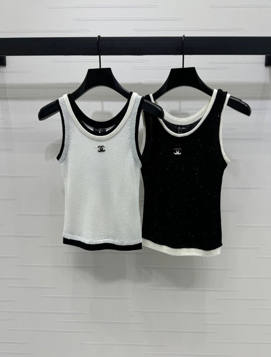 25 Spring and Summer Latest Series Sequined Knitted Vest