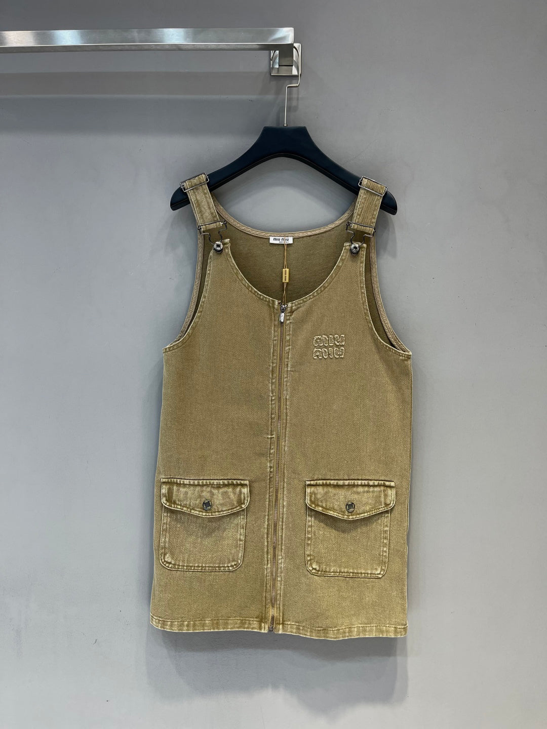 25 new letter jacquard denim overalls skirt