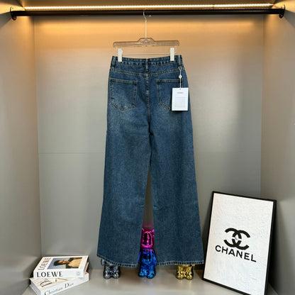 25fw High waisted wide leg straight leg pants