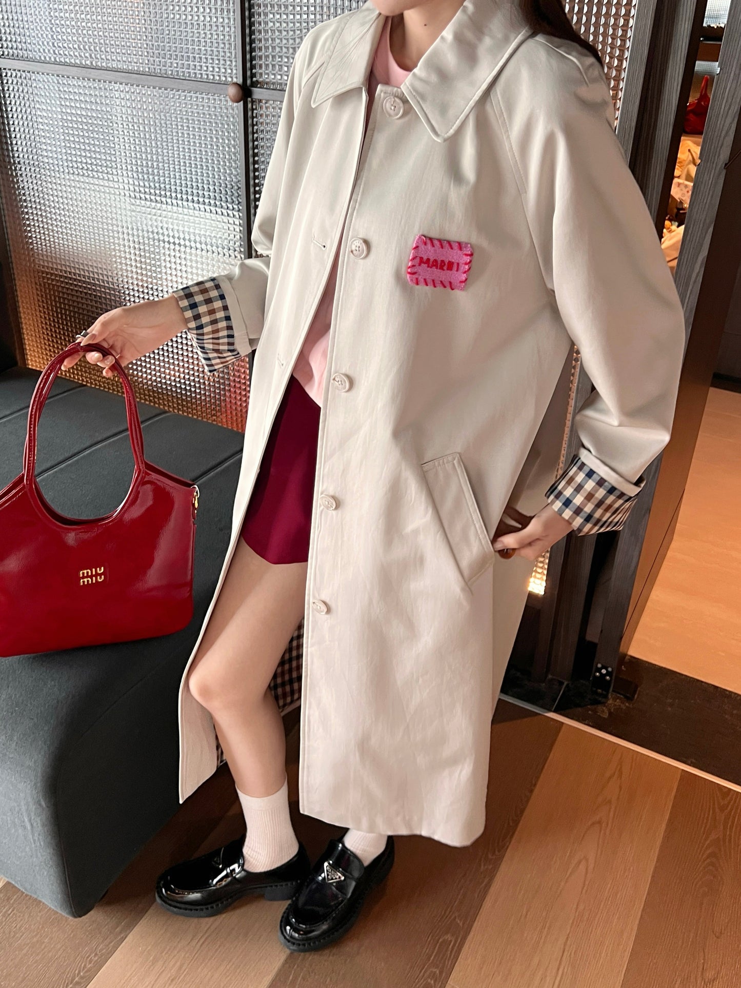 25fw Medium to long windbreaker