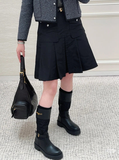 25fw High waisted pleated skirt