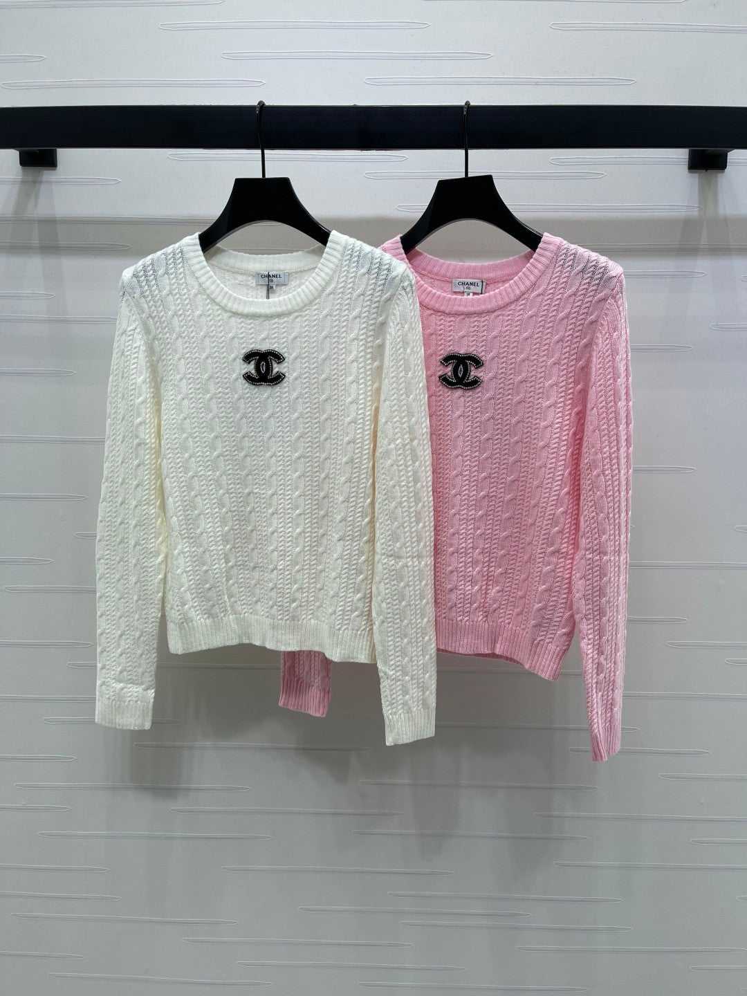 25fw Double C pullover long sleeved sweater