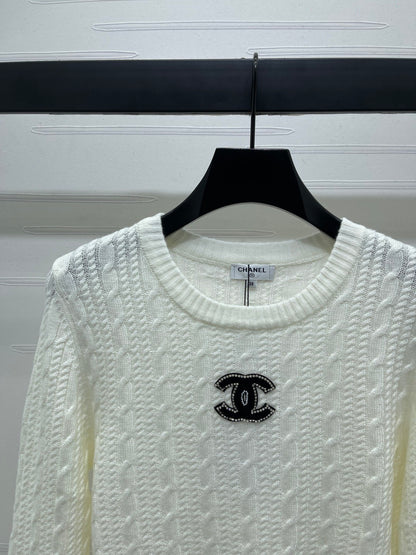 25fw Double C pullover long sleeved sweater
