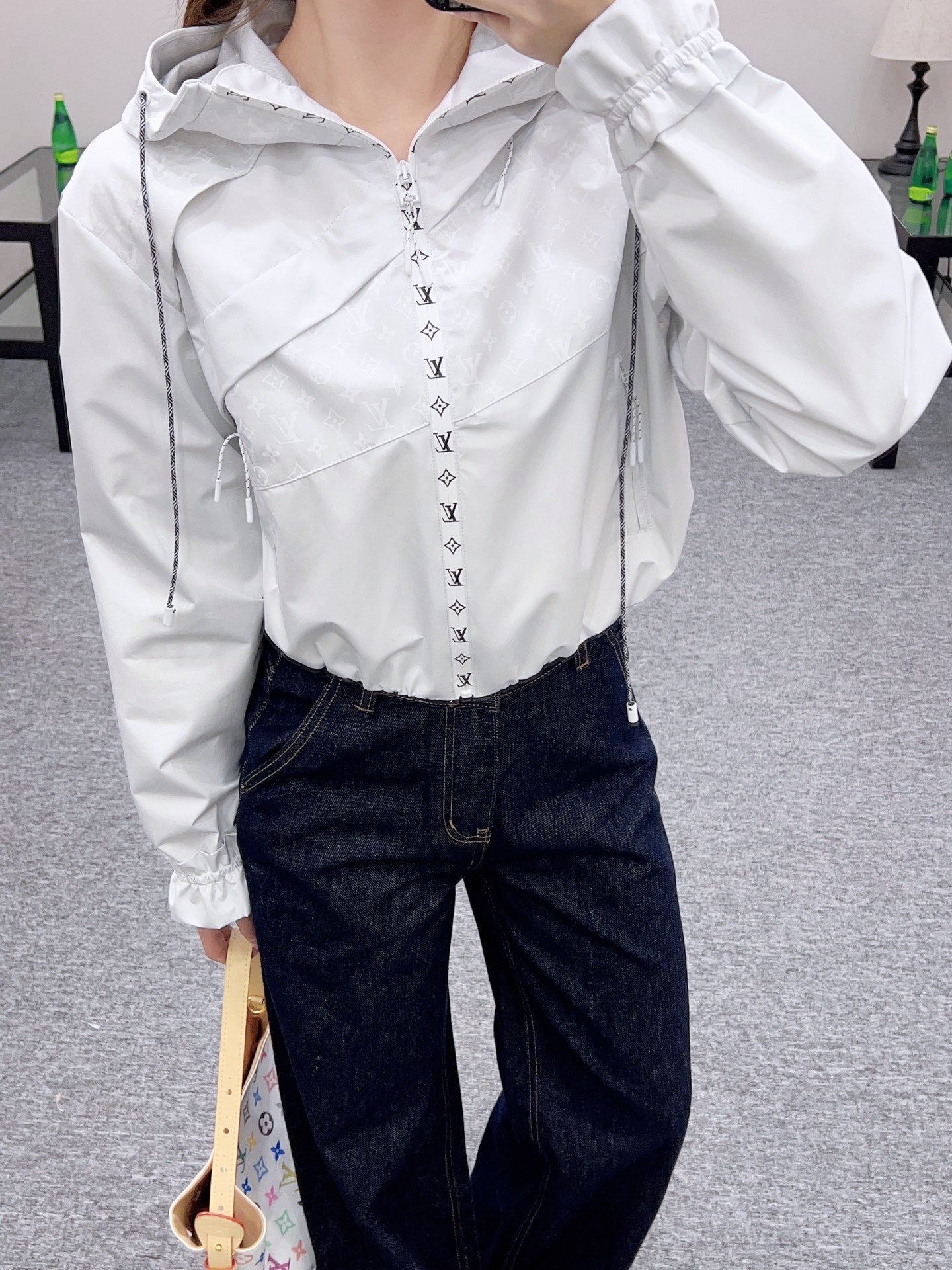 25fw Hooded Jacquard Charge Jacket