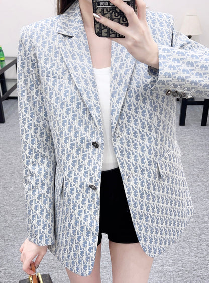 25fw Jacquard collar suit jacket