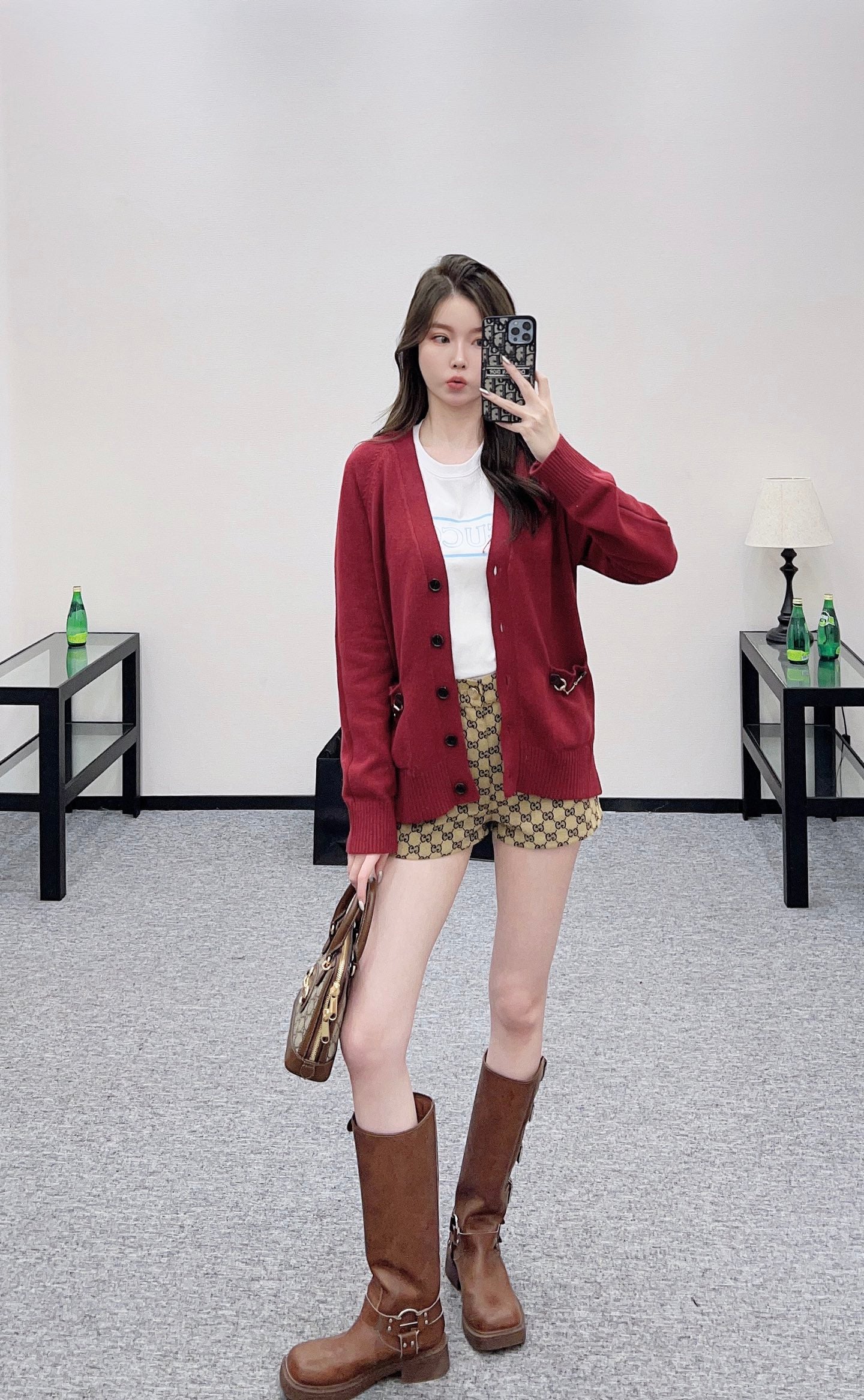 25fw Horseneck buckle pocket cardigan