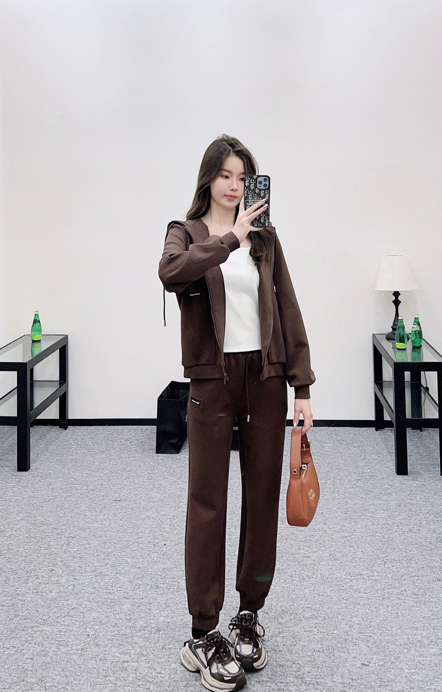 25fw Hooded jacket and pants set