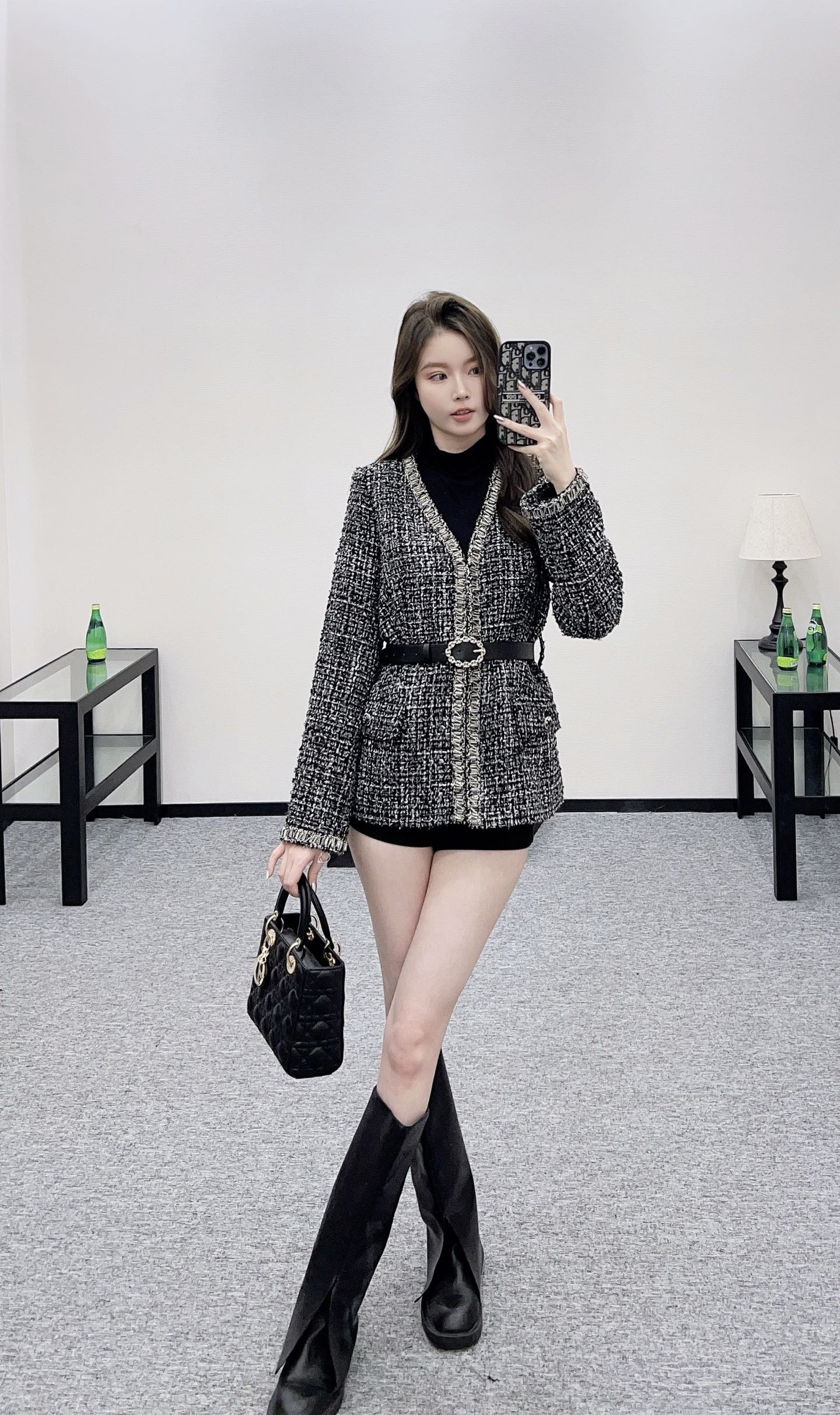 25fw Belt tied edge woven jacket