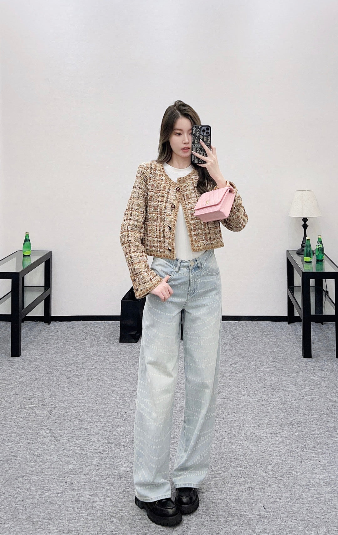 25fw Woolen edge tied jacket