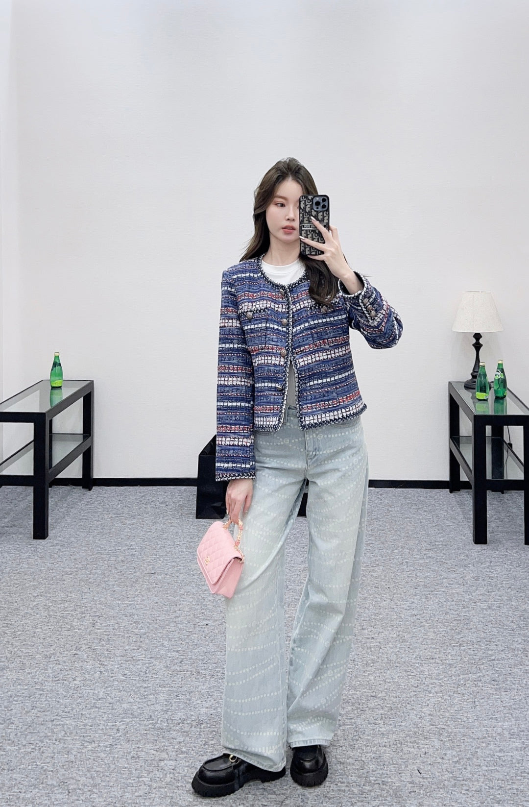 25fw Woolen edge tied jacket