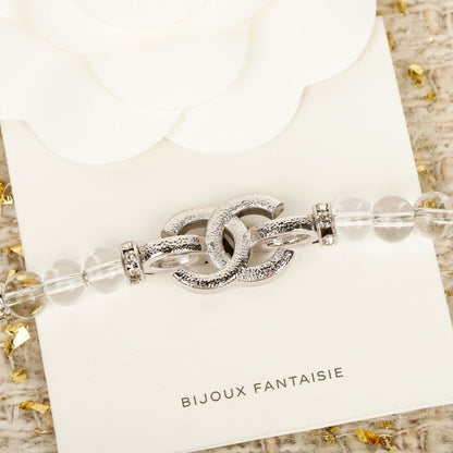 25ss full diamond double c pearl bracelet