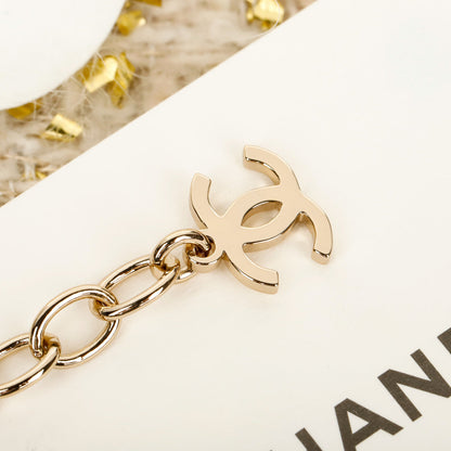 25ss brushed rotating thread button necklace