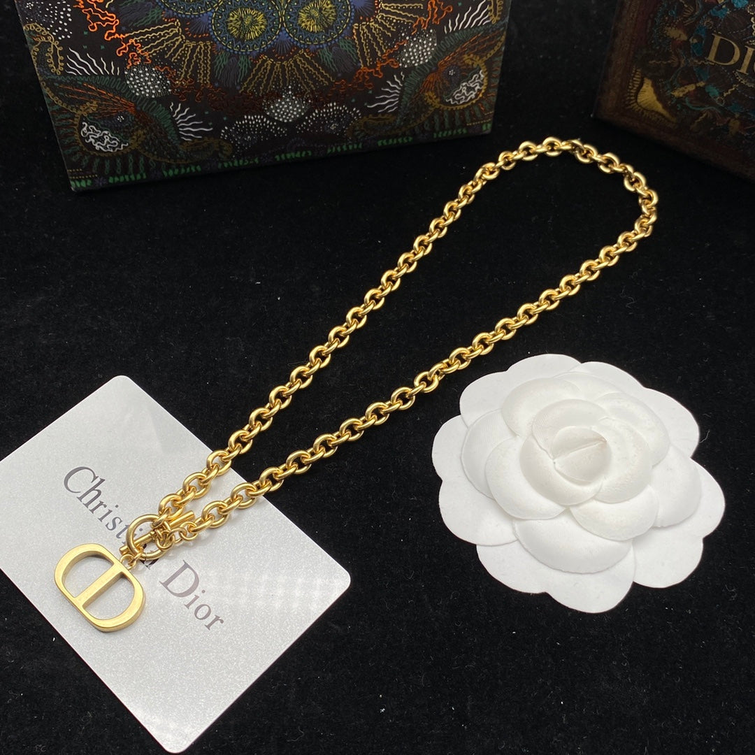 Vintage letter necklace