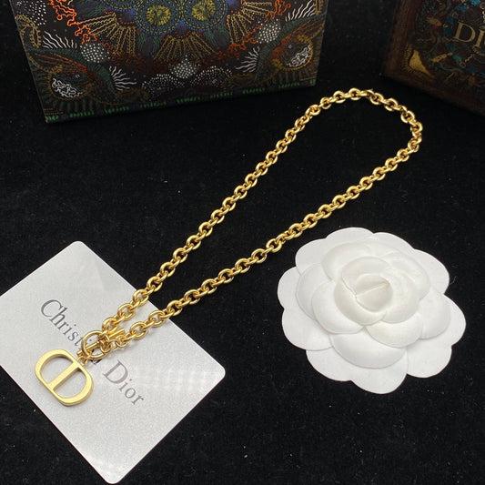 Vintage letter necklace