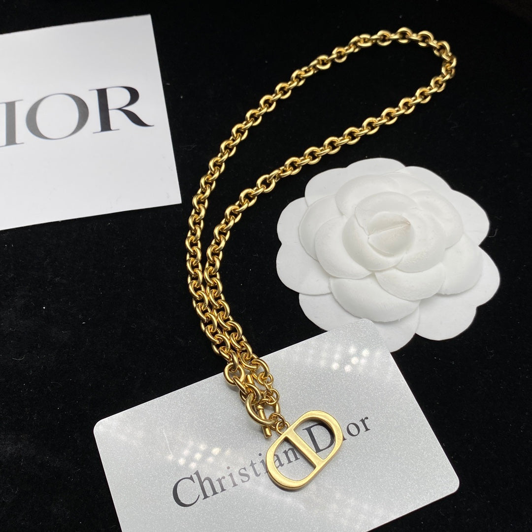 Vintage letter necklace