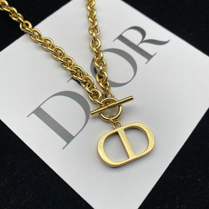 Vintage letter necklace