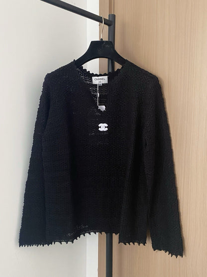 25fw Horizontal woven knitted long sleeves