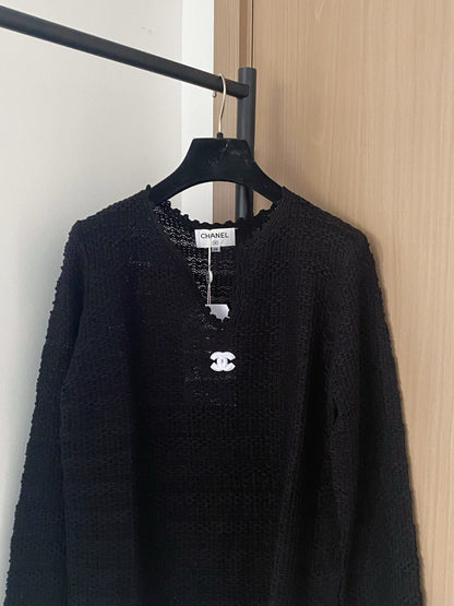 25fw Horizontal woven knitted long sleeves